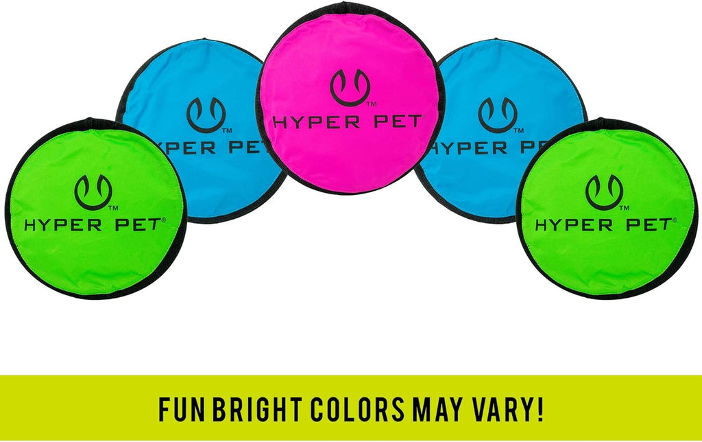 Flippy Flopper Dog Frisbee Interactive Dog Toys (Flying Disc Dog Fetch Toy - Floats in Water & Safe on Teeth) 2 Pack or 5 Pack, Colors Will Vary