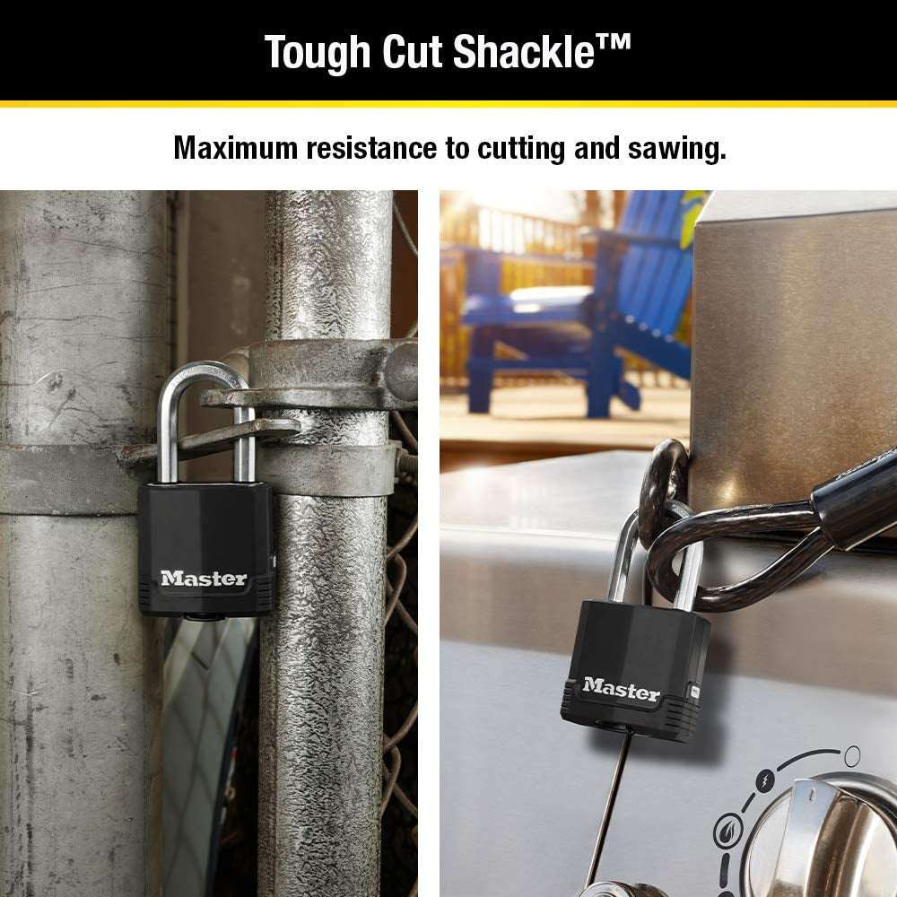M115XTLF Magnum Heavy Duty Outdoor Padlock with Key, 2 Pack Keyed-Alike