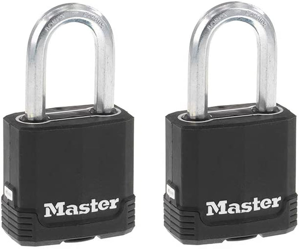 M115XTLF Magnum Heavy Duty Outdoor Padlock with Key, 2 Pack Keyed-Alike